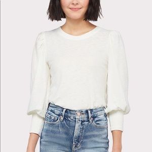 NATION LTD Loren Smocked Peasant Tee NWOT